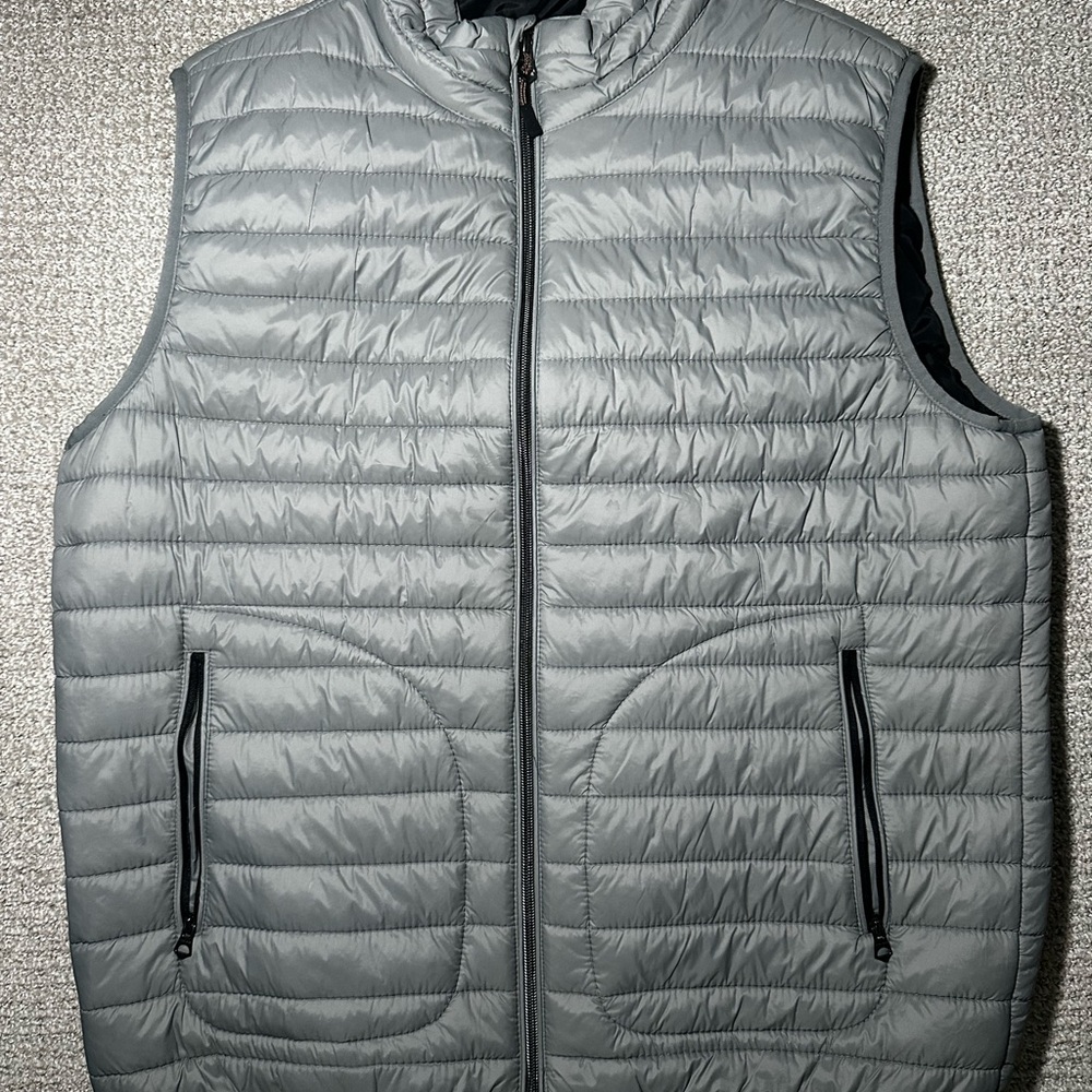 ZARA Men's Gray Quilted Vest
